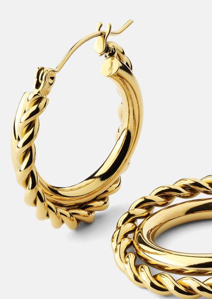 Boucles d’oreilles Twist Elegance – 18k Plaquées or