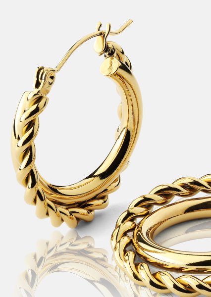 Boucles d’oreilles Twist Elegance – 18k Plaquées or
