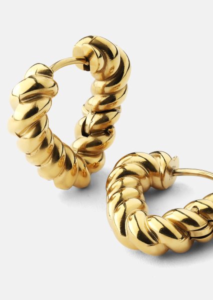 Boucles d’oreilles Twisted Heart – 18k Plaquées or