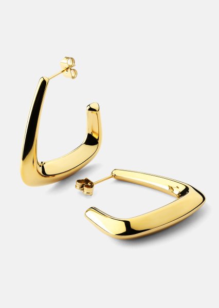 Boucles d’oreilles Bold Curve – 18k Plaquées or