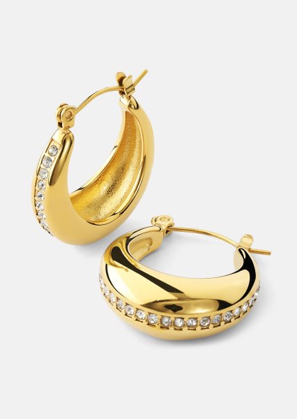 Boucles d’oreilles Gleaming Curve – 18k Plaquées or
