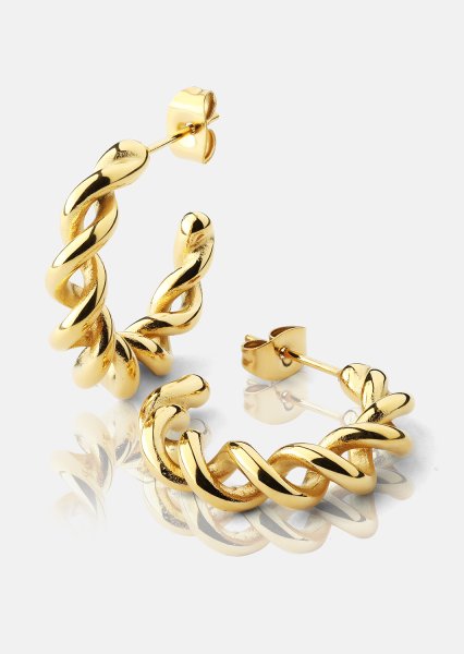 Boucle d’oreille Twist of Gold - 18k Plaquée or