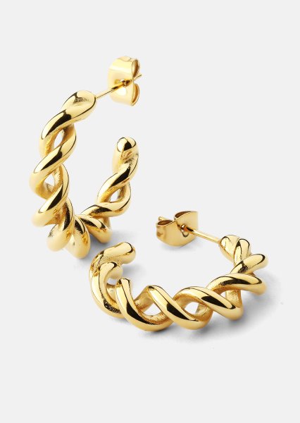 Boucle d’oreille Twist of Gold - 18k Plaquée or