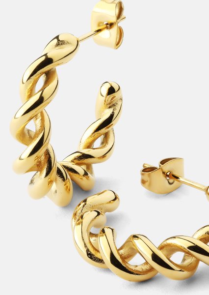 Boucle d’oreille Twist of Gold - 18k Plaquée or