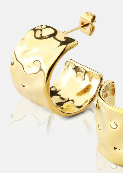 Boucle d'oreille Luna- 18k Plaquée or