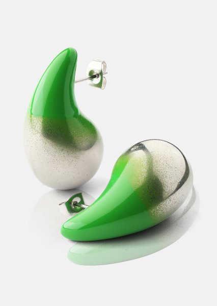 Boucles d’oreilles Verdé Glow – Plaquées argent