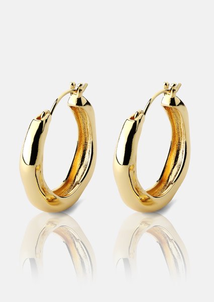 Boucle d’oreille Mila Hoops - 18k Plaquée or