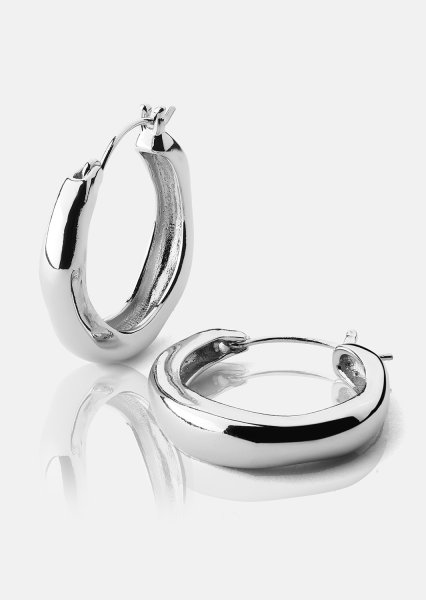 Boucle d’oreille Mila Hoops - Plaquée argent