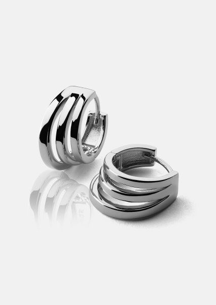 Boucles d’oreilles Trio - Plaquées argent