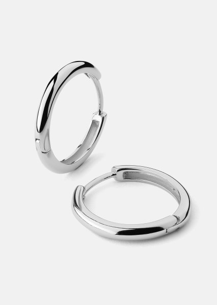 Boucle d’oreille Shine Hoops - Plaquée argent