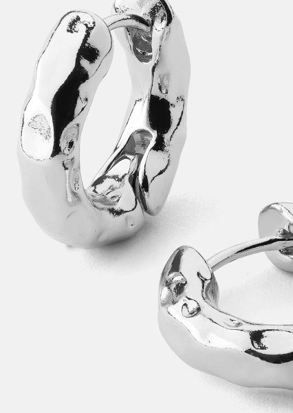 Boucle d’oreille Luxe Ripple Hoops - Plaquée argent