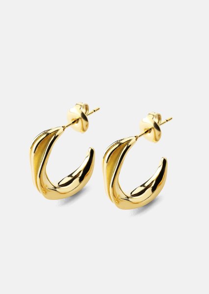 Boucles d’oreilles Gleaming Flow - 18k Plaquées or