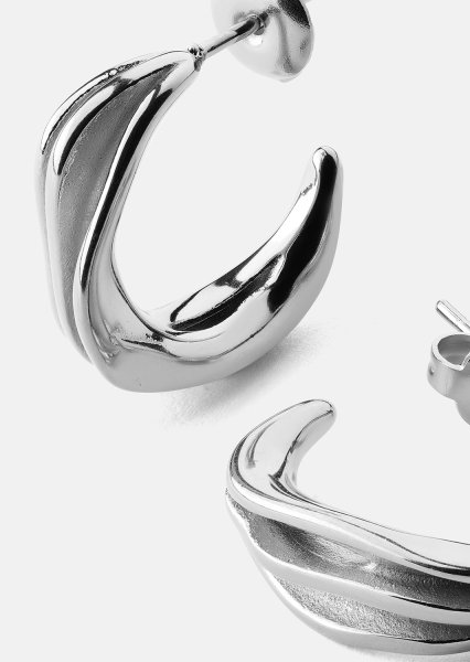 Boucles d’oreilles Gleaming Flow - Plaquées argent