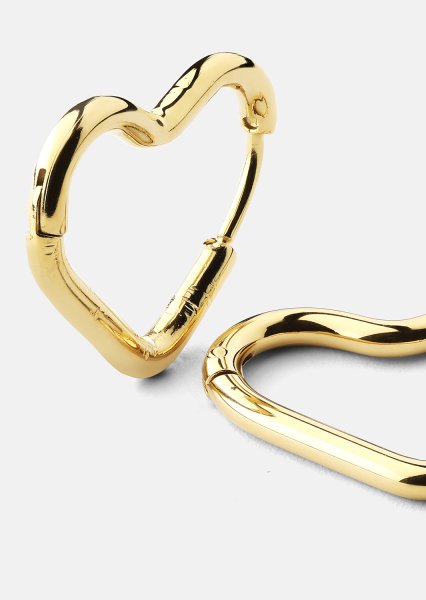 Boucle d’oreille Heart's Embrace - 18k Plaquée or