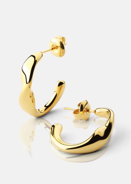 Boucle d'oreille Flow Gleam - 18k Plaquée or