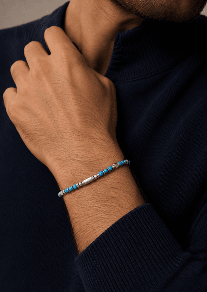 Bracelet perlé Azure Valor