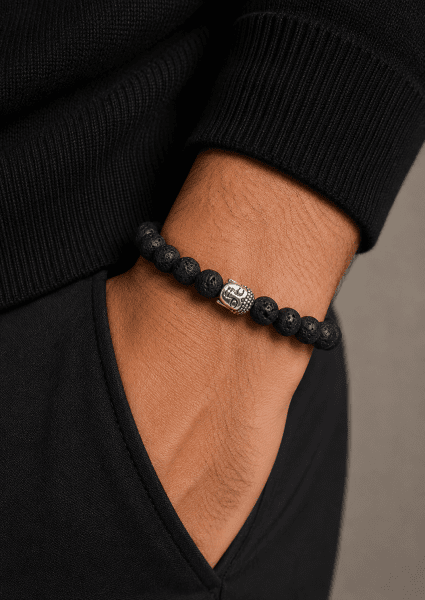 Bracelet perlé Ebon Guardian