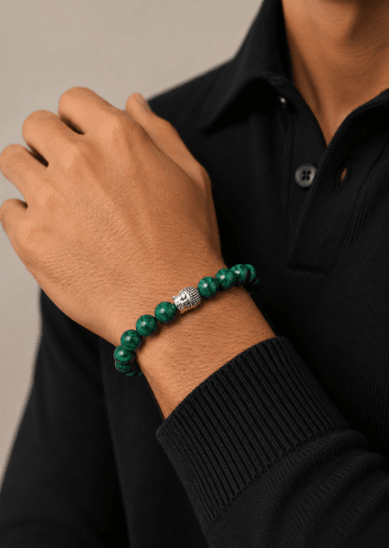Bracelet perlé Emerald Essence