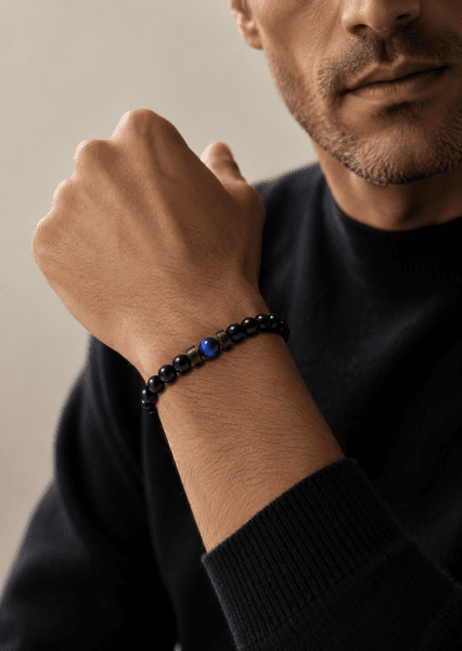 Bracelet perlé Obsidian Axis