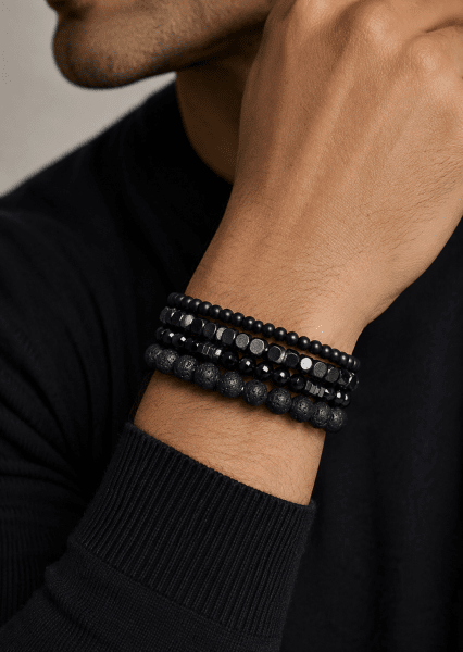 Bracelet perlé Obsidian Realm