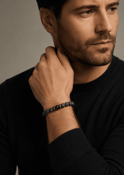 Bracelet perlé Obsidian Realm