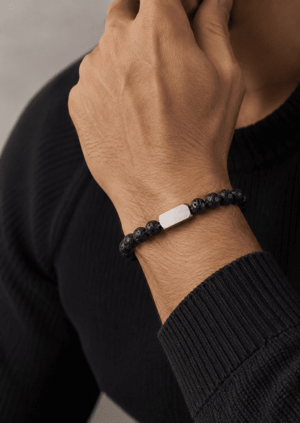 Bracelet perlé Obsidian Edge