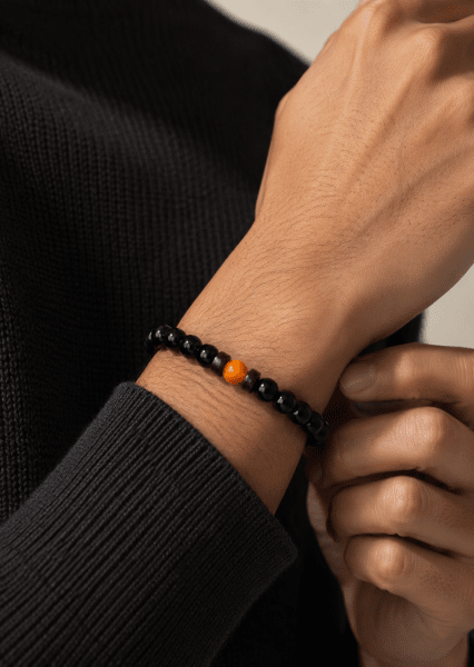 Bracelet perlé Obsidian Sphere