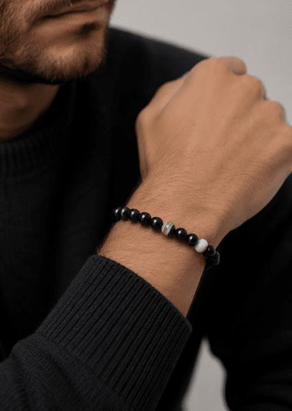 Bracelet perlé Obsidian Stride
