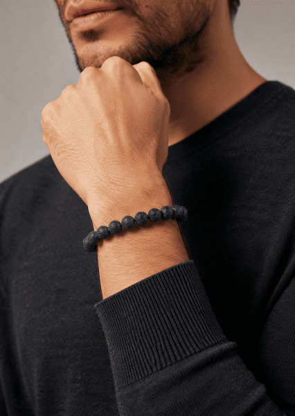 Bracelet perlé Obsidian Thread