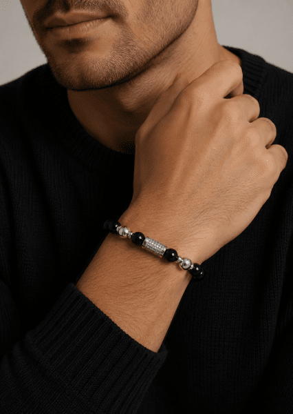Bracelet perlé Obsidian Valor