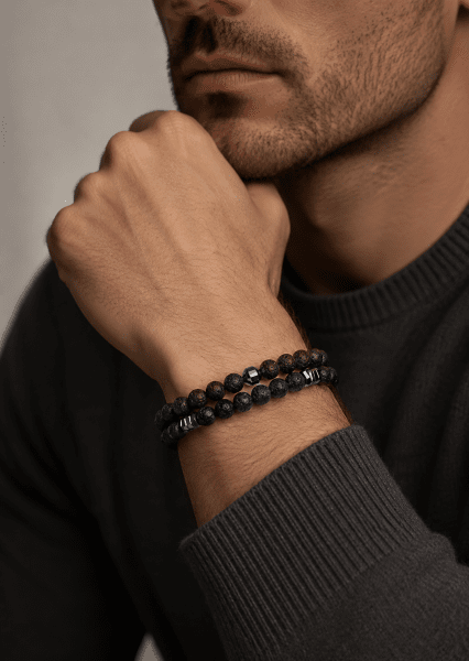 Bracelet perlé Onyx Fusion