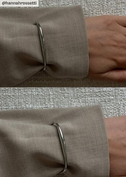 Bracelet Flow Cuff - Plaqué argent