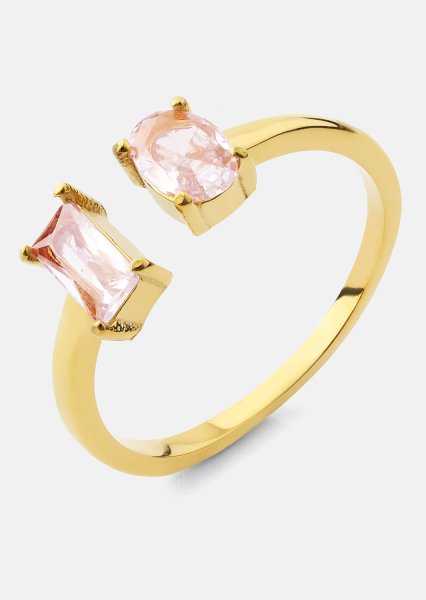 Bague Rosé Duo - 18k Plaquée or