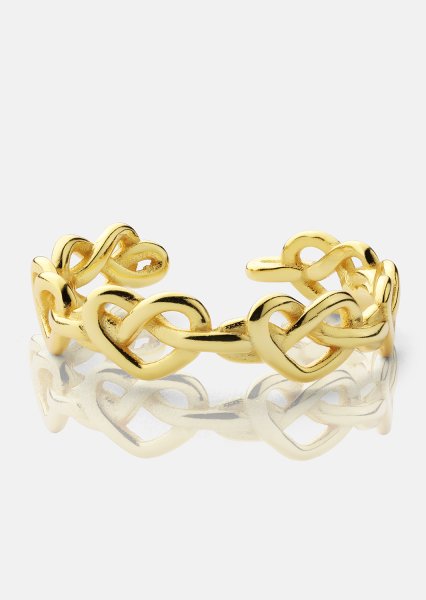 Bague Heart Link - 18k Plaquée or