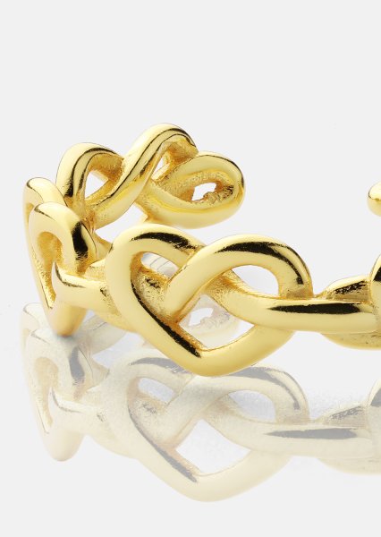 Bague Heart Link - 18k Plaquée or