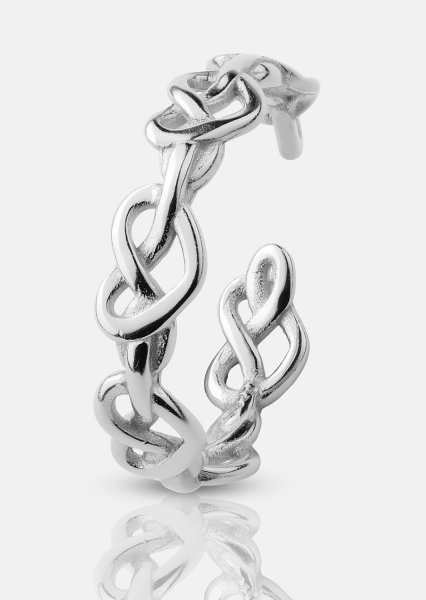 Bague Heart Link - Plaquée argent