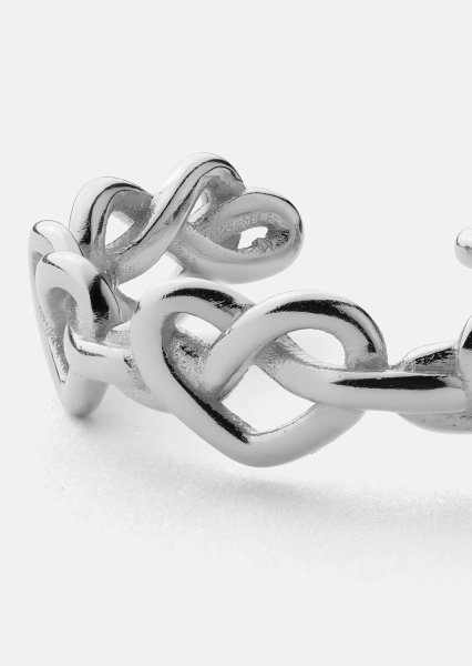 Bague Heart Link - Plaquée argent