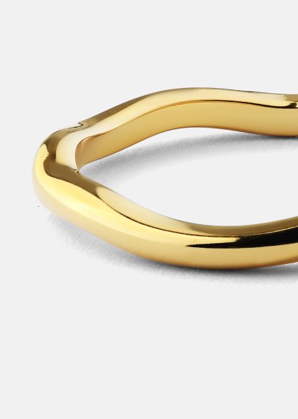 Bague Wave Gold - Plaqué or 18k