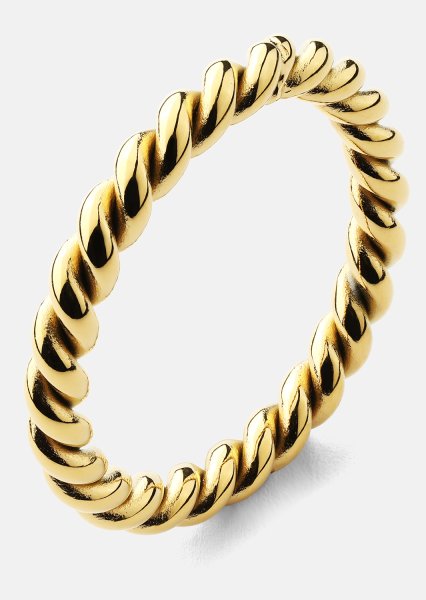 Bague Golden Twist - Plaqué or 18k
