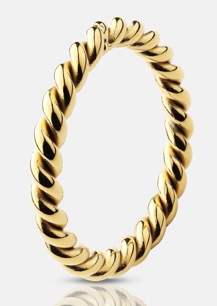 Bague Golden Twist - Plaqué or 18k