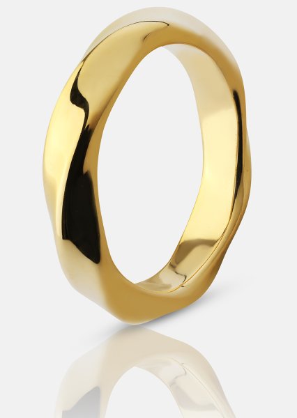 Bague Swirl - Plaqué or 18k