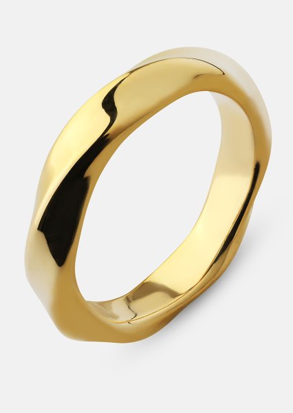Bague Swirl - Plaqué or 18k
