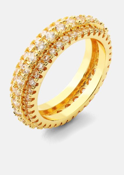Bague Crystal Shimmer - Plaqué or 18k