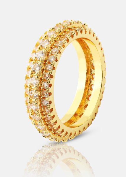 Bague Crystal Shimmer - Plaqué or 18k