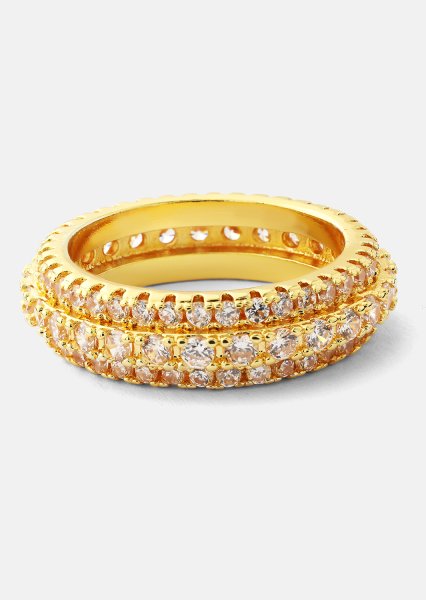 Bague Crystal Shimmer - Plaqué or 18k