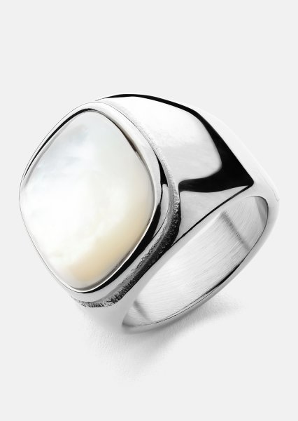 Bague Blanche - Plaquée argent