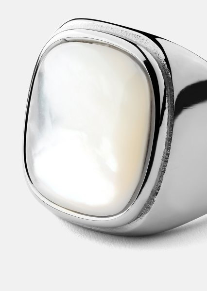 Bague Blanche - Plaquée argent