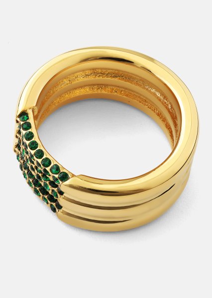 Bague Green Lumière - Plaqué or 18k