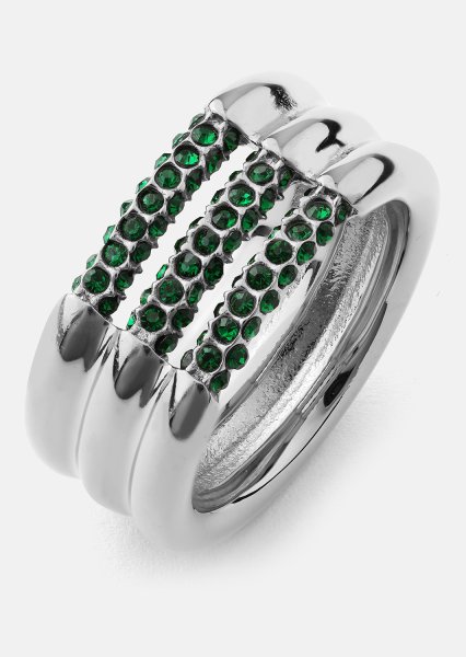 Bague Green Lumière - Plaquée argent