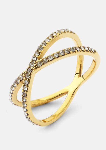 Bague Sparkle X - Plaqué or 18k
